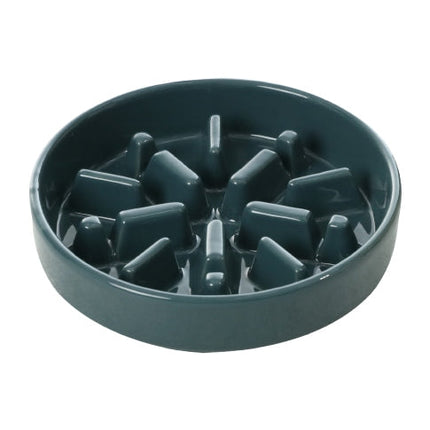 Dark gray slow feeder bowl for pets on a white background