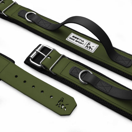 Bestia Dog Sport Handle Collar for Large Breeds, Heavy-Duty with Soft Cushion Interior