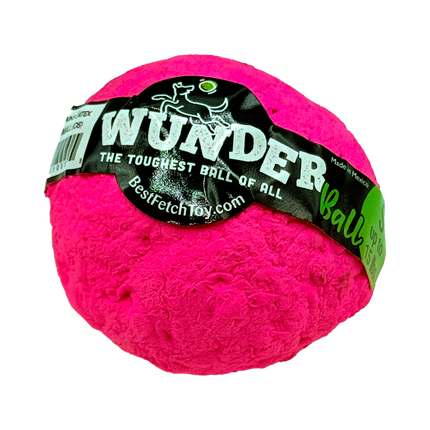 Pink textured ball with 'Wunder' branding on a white background