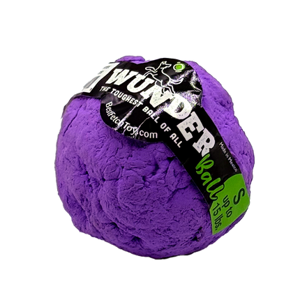 Purple Wunder Ball with a label on a white background