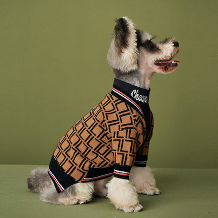 Wool Dog Sweater – High-Collar Knit