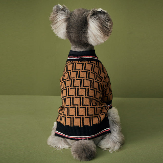 Wool Dog Sweater – High-Collar Knit