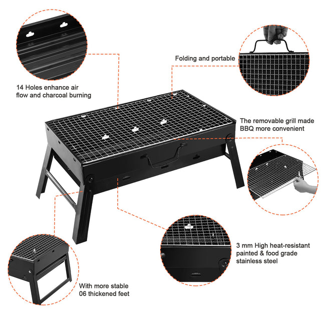 Portable Foldable BBQ  Charcoal Grill