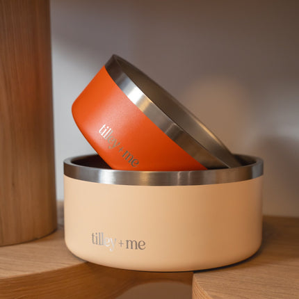 Tilley + Me Stainless Steel Pet Bowl - 32 oz & 64 oz