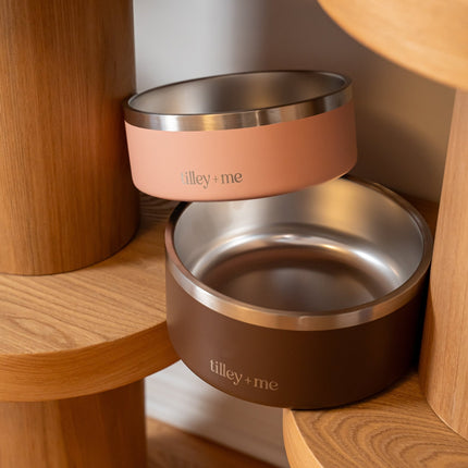 Tilley + Me Stainless Steel Pet Bowl - 32 oz & 64 oz