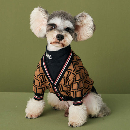 Wool Dog Sweater – High-Collar Knit