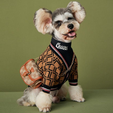 Wool Dog Sweater – High-Collar Knit