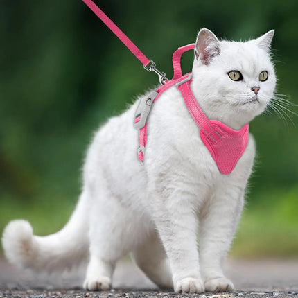 Escape-Proof Cat Harness and Leash Set with Reflective Vest