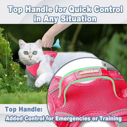 Escape-Proof Cat Harness and Leash Set with Reflective Vest