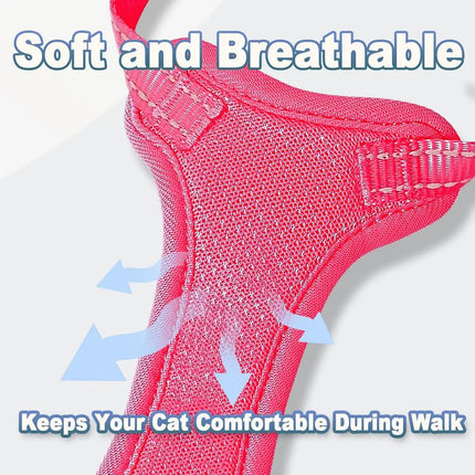Escape-Proof Cat Harness and Leash Set with Reflective Vest
