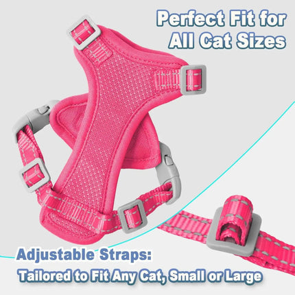 Escape-Proof Cat Harness and Leash Set with Reflective Vest