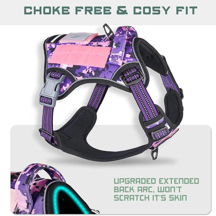 Tactical No-Pull Dog Harness with Top Handle - Reflective