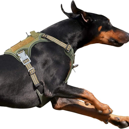 Tactical No-Pull Dog Harness with Top Handle - Reflective