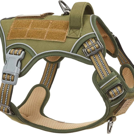 Tactical No-Pull Dog Harness with Top Handle - Reflective