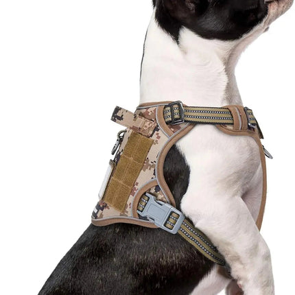 Tactical No-Pull Dog Harness with Top Handle - Reflective