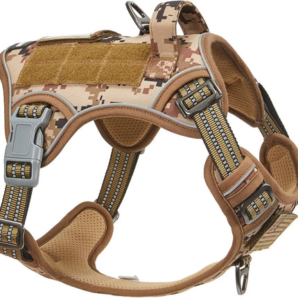 Tactical No-Pull Dog Harness with Top Handle - Reflective
