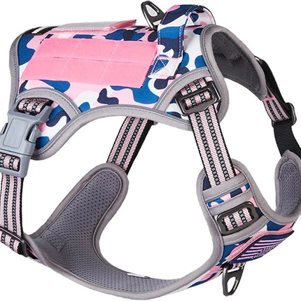 Tactical No-Pull Dog Harness with Top Handle - Reflective