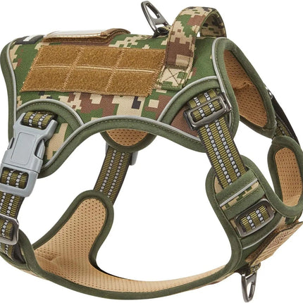 Tactical No-Pull Dog Harness with Top Handle - Reflective