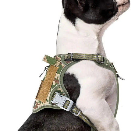Tactical No-Pull Dog Harness with Top Handle - Reflective
