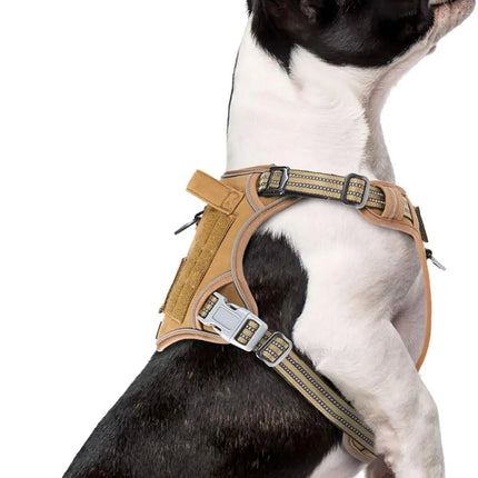 Tactical No-Pull Dog Harness with Top Handle - Reflective