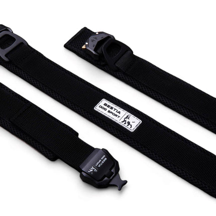 Bestia Heavy-Duty Fast Release Dog Collar in Black