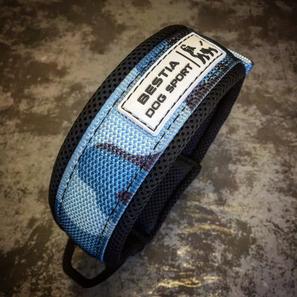 2-Inch Fast Release Dog Collar in Blue Camo