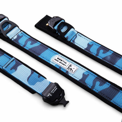 2-Inch Fast Release Dog Collar in Blue Camo