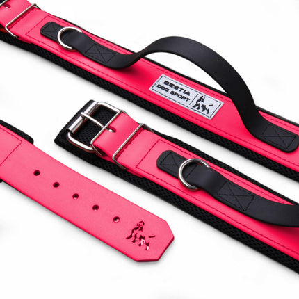 Bestia Dog Sport Handle Collar for Large Breeds, Heavy-Duty with Soft Cushion Interior