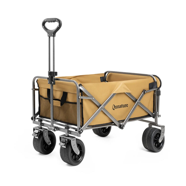 Qunature 330lbs Foldable Wagon with All-Terrain PVC Wheels