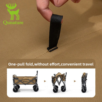 Qunature 330lbs Foldable Wagon with All-Terrain PVC Wheels