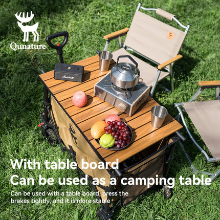 Foldable Utility Wagon with 360° Swivel Wheels