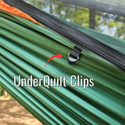 11ft Camping Hammock with Bug Net, Straps & Ridgeline
