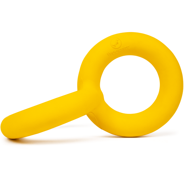 Yellow toy on a white background